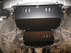 Защита Alfeco для картера и радиатора (2 части) Mitsubishi Pajero Sport II 2008-2015