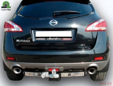 ТСУ для Nissan Murano Z51 2010- (с металлич. пластиной) без выреза бампера. Нагрузки 1500/100 кг, масса фаркопа 18,8 кг